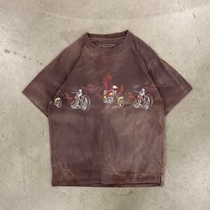 Vintage West Coast Choppers Biker Brown Wrap Around Clearwater T-Shirt Size L